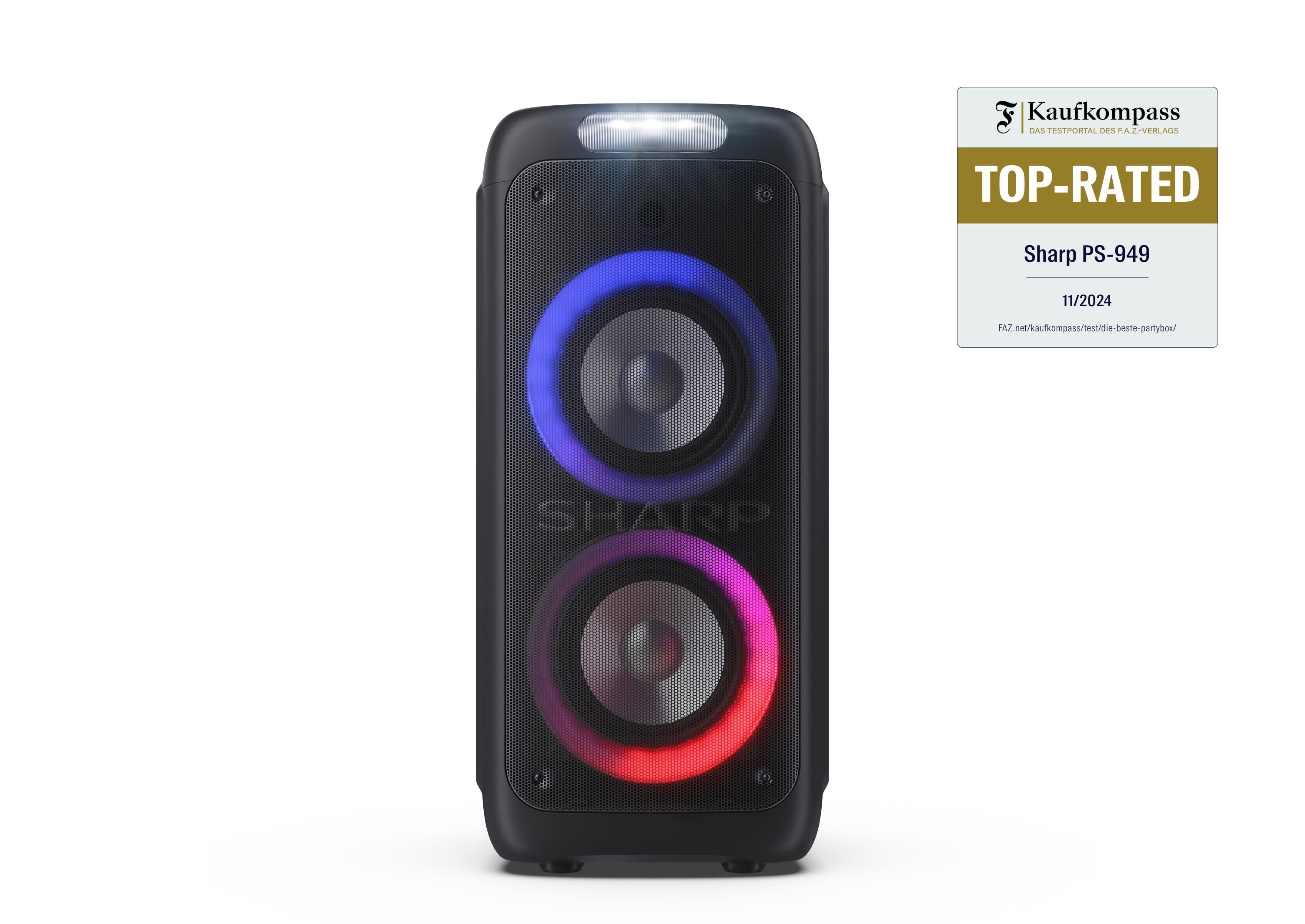 Sharp Ps-949 Bt Boombox Usb/Aux Lichtshow Schwarz