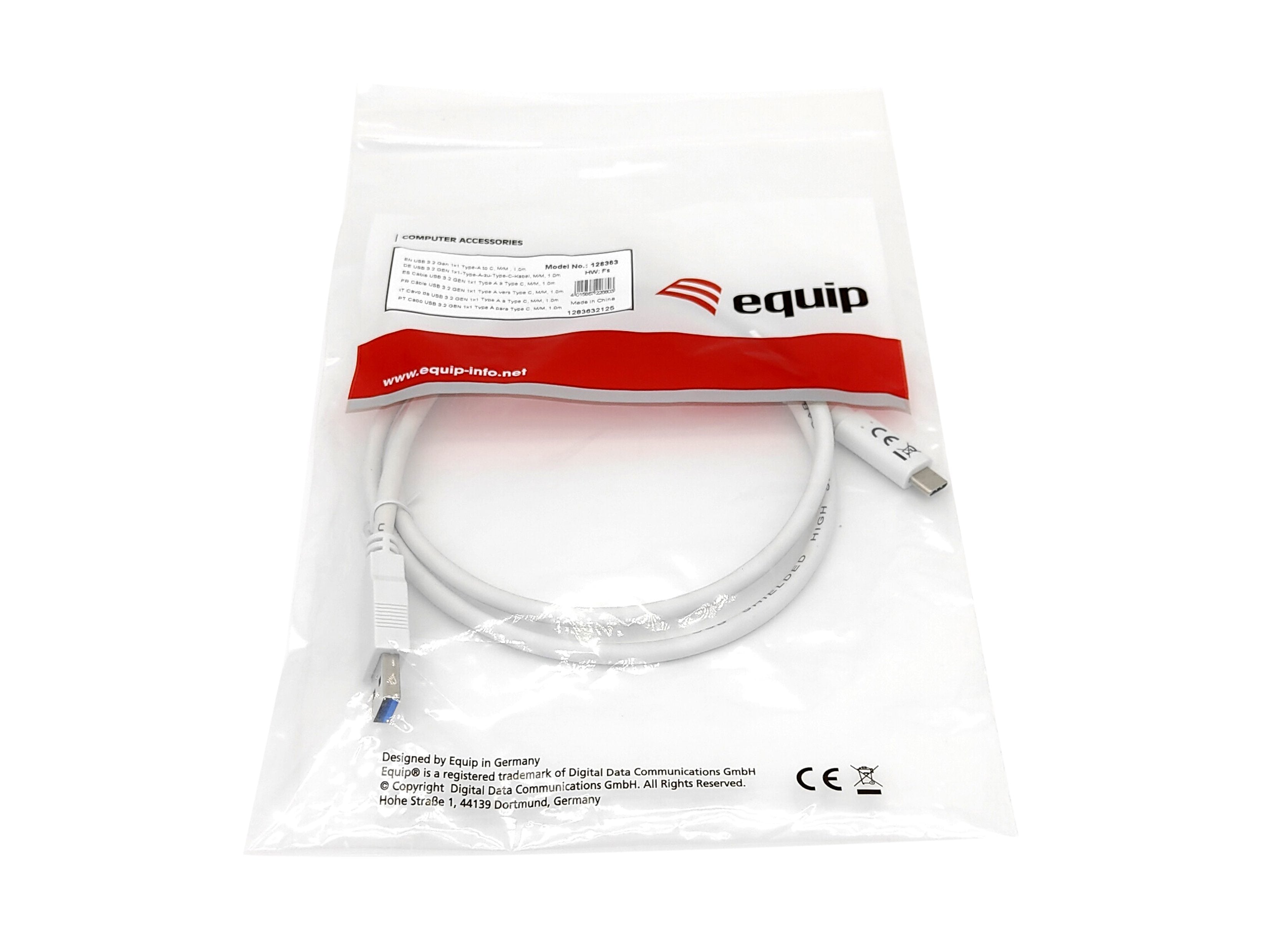 Equip Cable Usb 3.2 A -> C M/M 1m Blanco