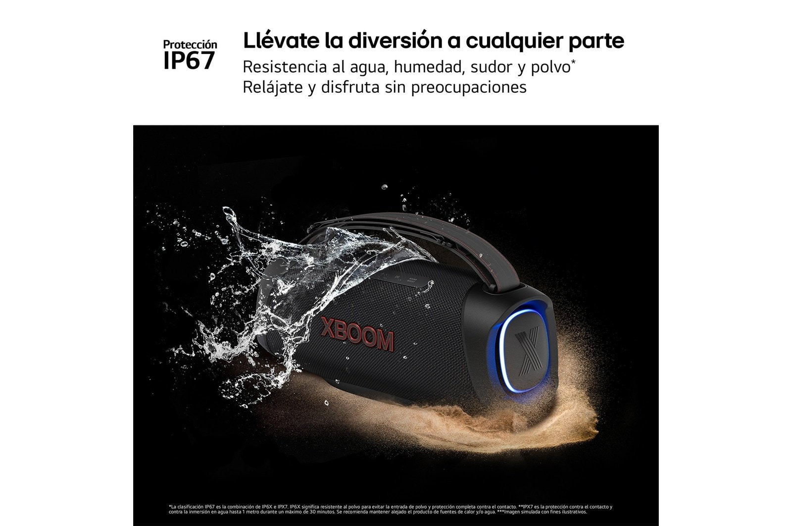 Altavoz Lg Xboom Xg8t Negro Inalámbrico, Bluetooth, 60w