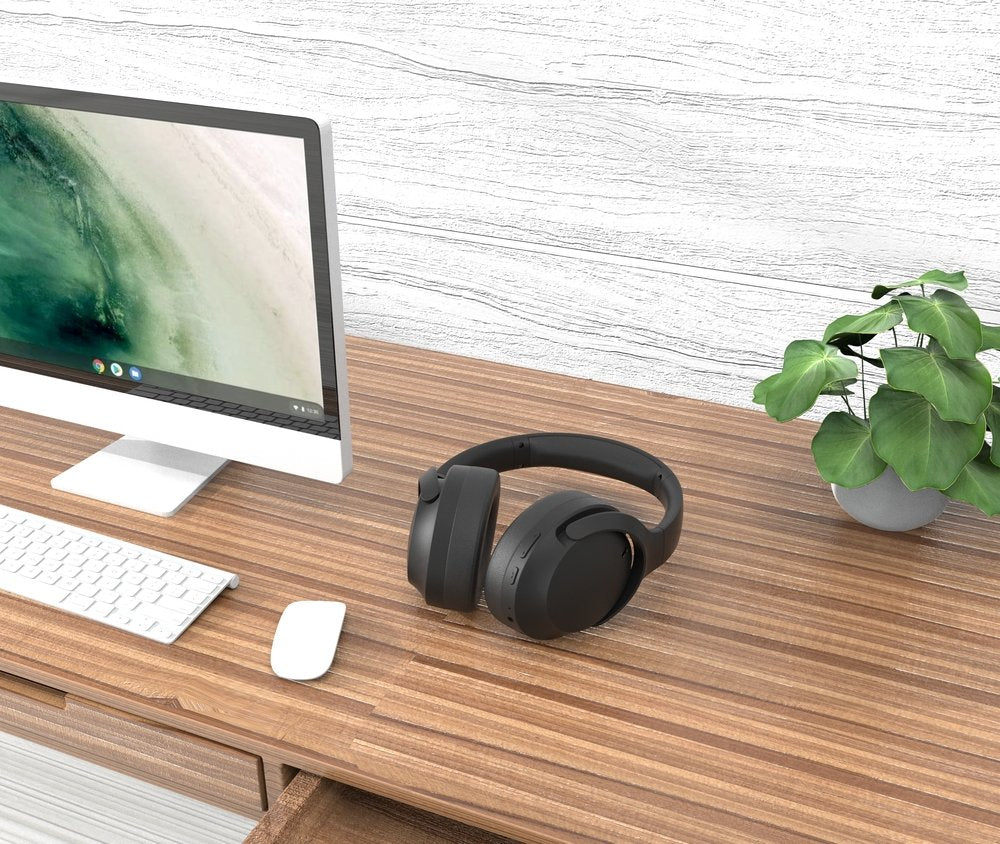 Auriculares Gembird Bhp-Anc-01 Bt Con Cancelación Activa De Ruido, Negros