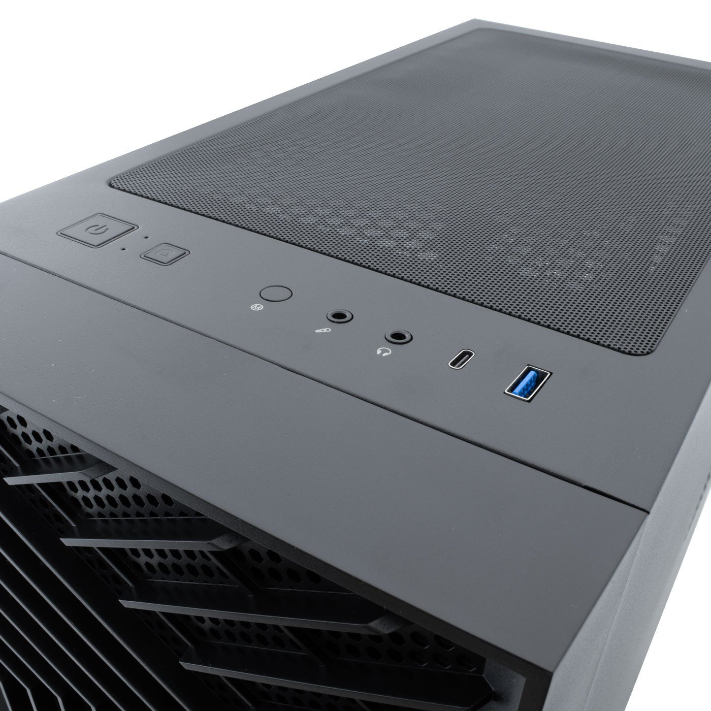 Caja Pc Coolbox Gaming Atx Ga300 Gridline Argb Black Usb-C 5 Vent.