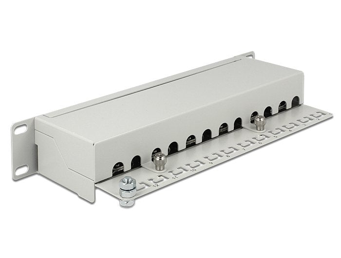Delock 10" Patchpanel 12 Port Cat.6a Gris