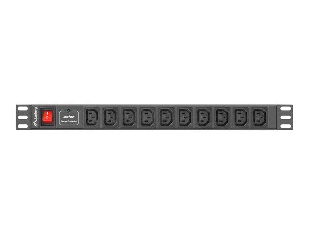 EAN 5901969414493 - Lanberg PDU-10I-0200-IEC-BK unidad de distribución de energía (PDU) 10 salidas AC 1U Negro imagen 3