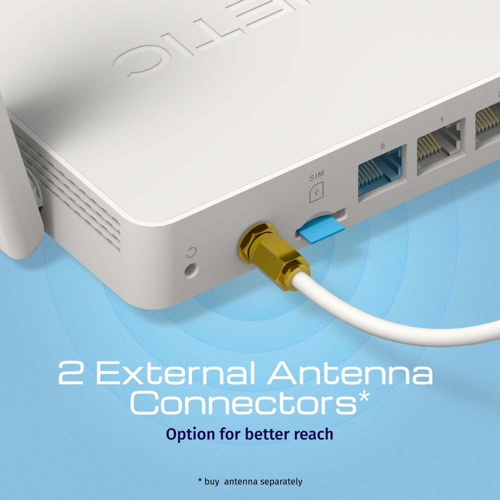 EAN 4897082921622 - Keenetic Hero 4G+ (KN-2311) router inalámbrico Gigabit Ethernet Doble banda (2,4 GHz / 5 GHz) Gris, Blanc imagen 4
