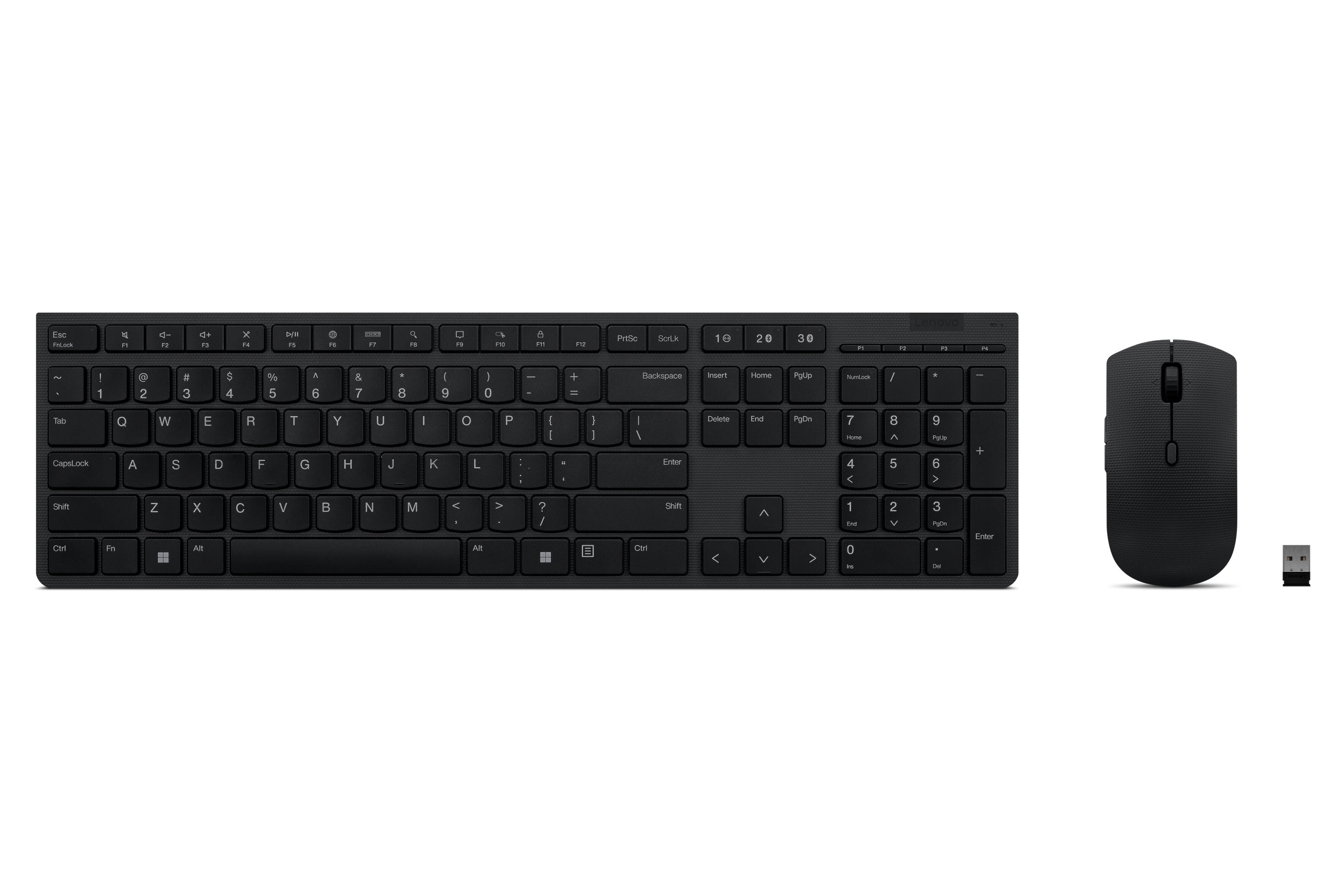 EAN 0195892062448 - Lenovo 4X31K03931 teclado Ratón incluido RF Wireless + Bluetooth Inglés de EE. UU. Negro imagen 1