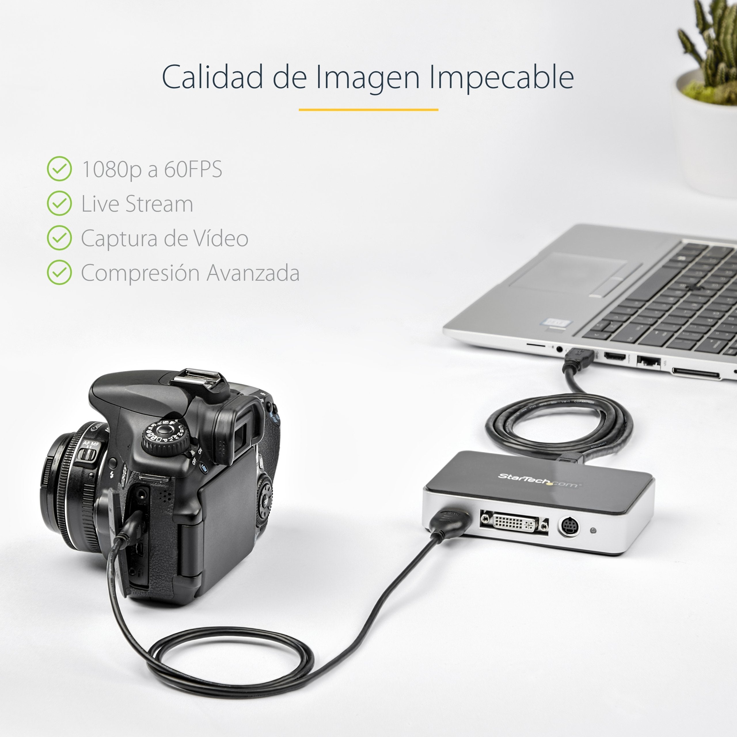 Startech Capturadora De Video Usb 3.0 A Hdmi, Dvi, Vga Y Componentes Grabador Video Hd 1080p 60fps