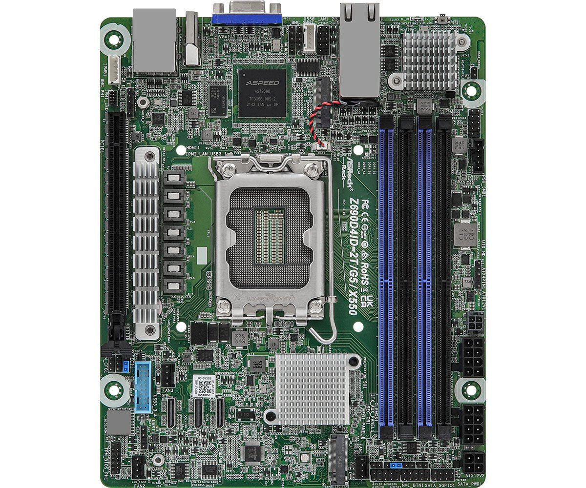 EAN 4711430523132 - Asrock Z690D4ID-2T/G5/X550 placa base Intel Z690 LGA 1700 mini ITX imagen 1