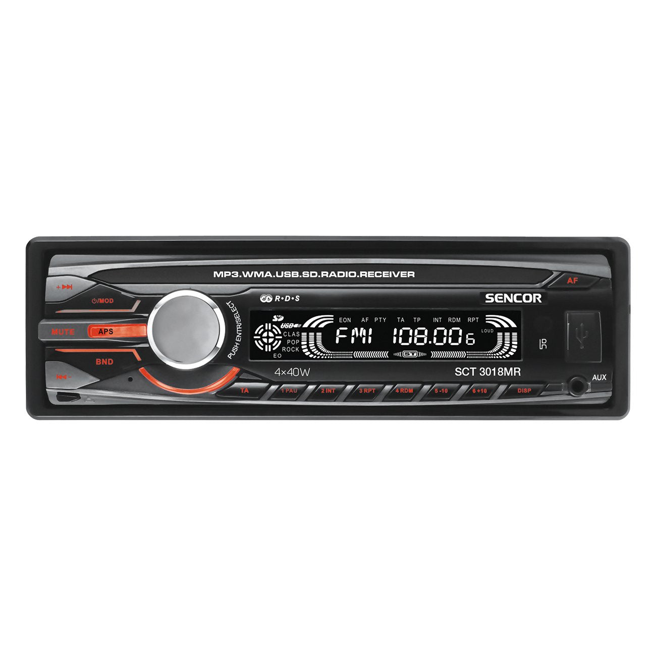 EAN 8590669195220 - Sencor SCT 3018MR receptor multimedia para coche Negro 160 W imagen 1