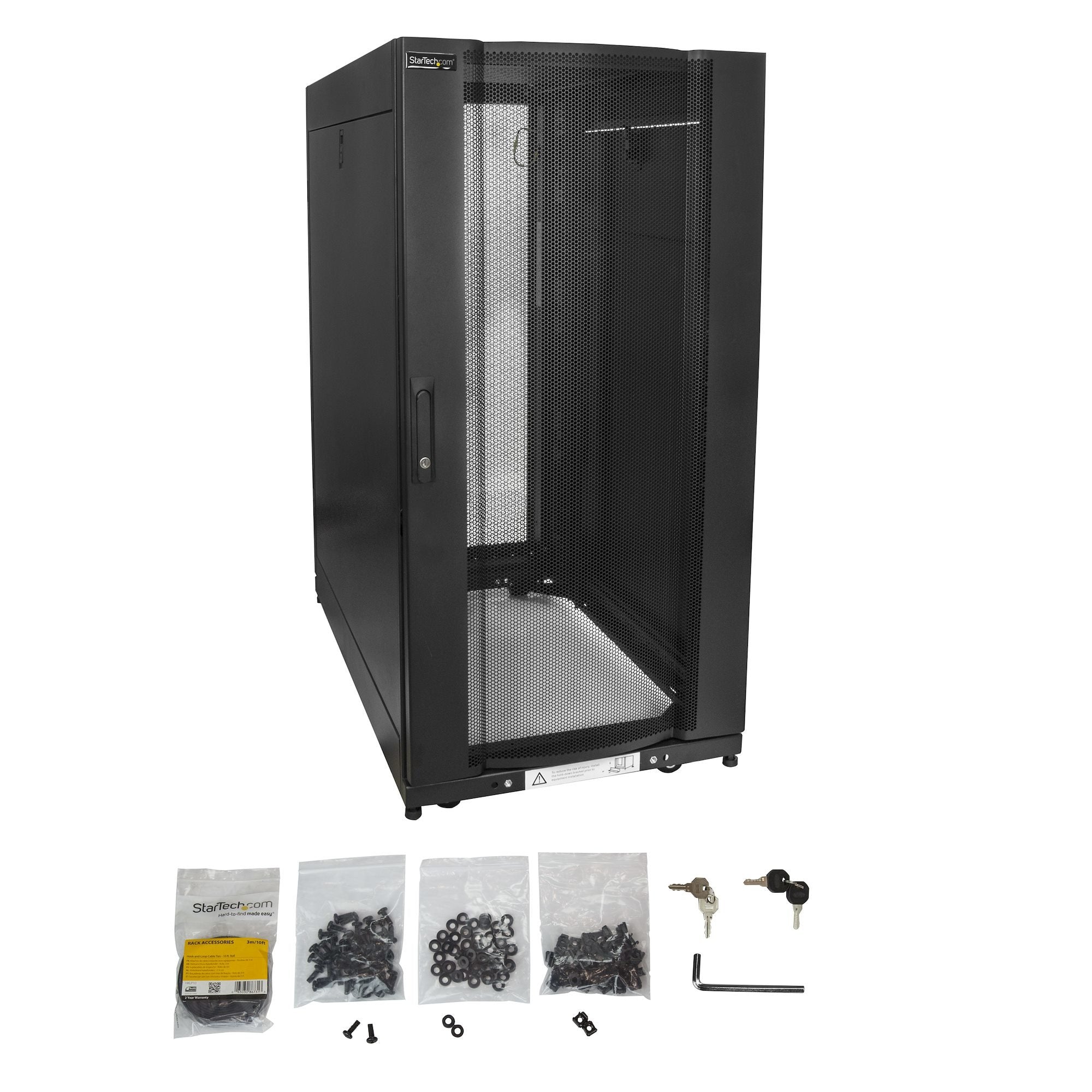 Startech.Com Rk2537bkm Armario Rack 25u Rack O Bastidor Independiente Negro
