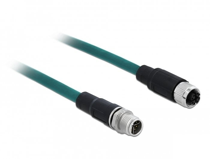 Delock Netzwerkcable M12 X-Kodiert 8 Pin Stecker Zu Buchse Pur (Tpu) 1 M