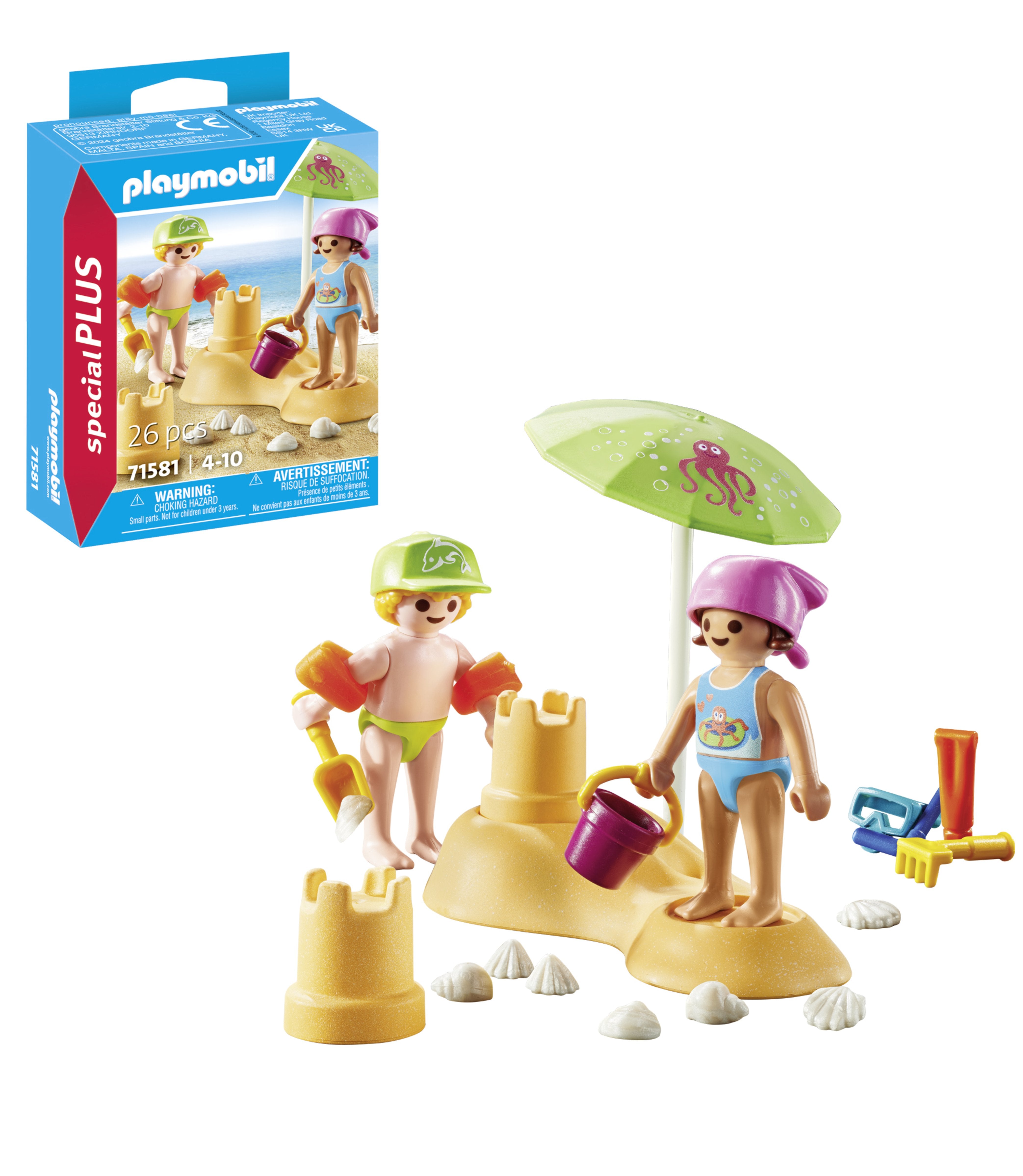 Playmobil Niños Con Castillo De Arena