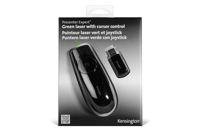 Kensington Expert Puntero Laser Verde - Conexión Inalámbrica Usb Plug & Play A 2,4 Ghz - Alcance 45m
