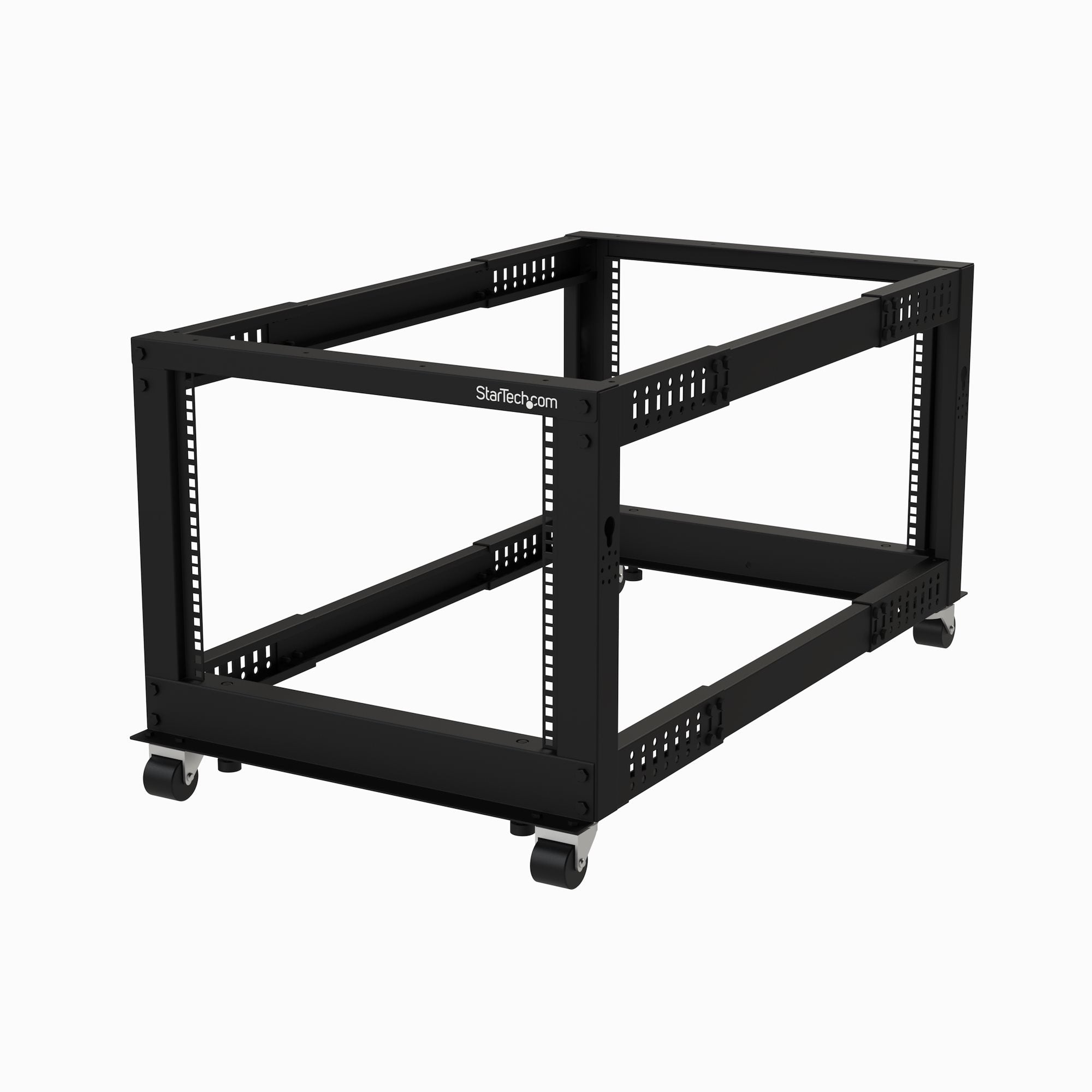EAN 0065030887168 - StarTech.com 4POSTRACK8U armario rack Rack o bastidor independiente Negro imagen 1