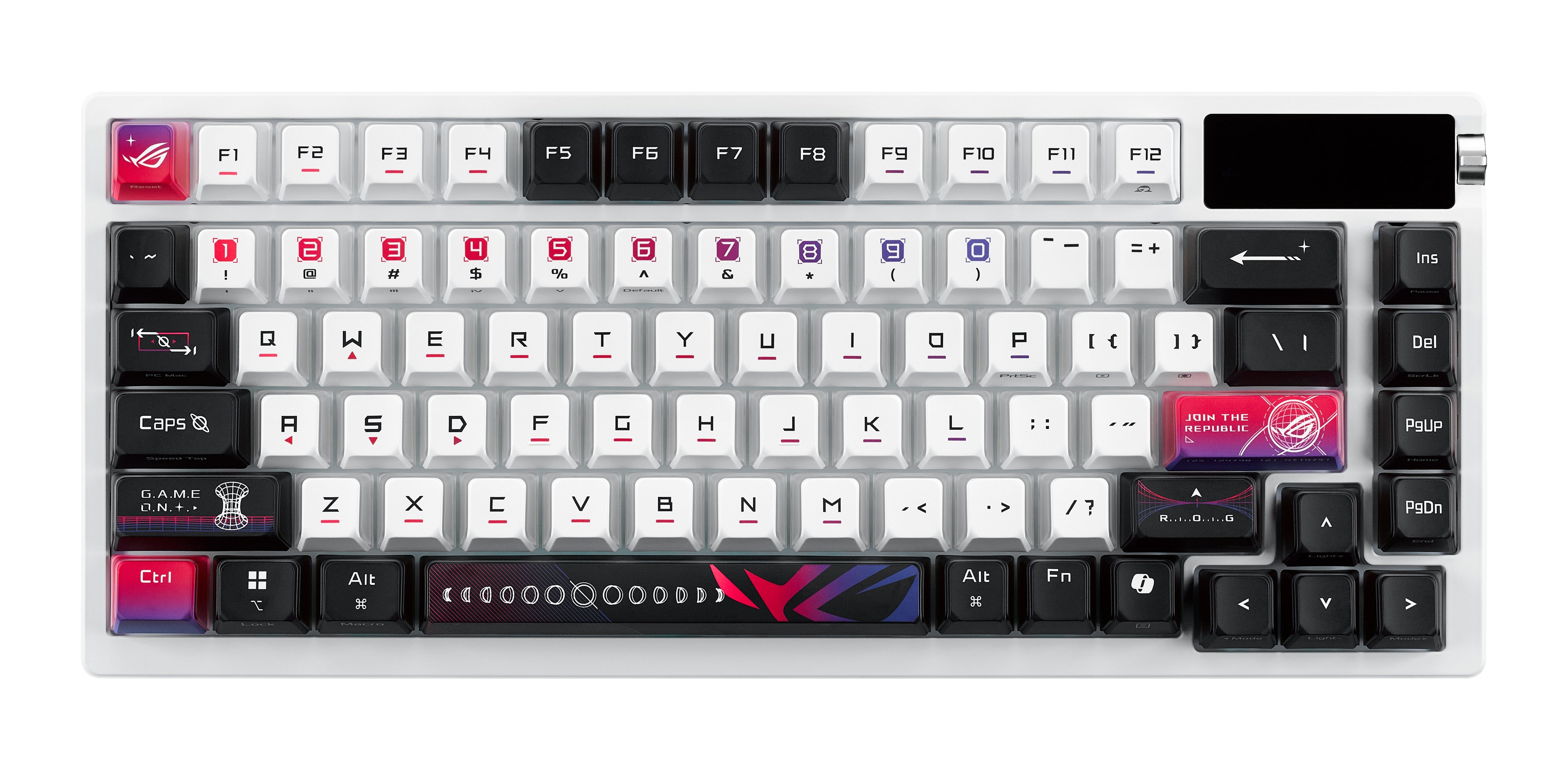 EAN 4711387897355 - ASUS ROG Azoth X teclado Juego USB + RF Wireless + Bluetooth Negro, Blanco imagen 2