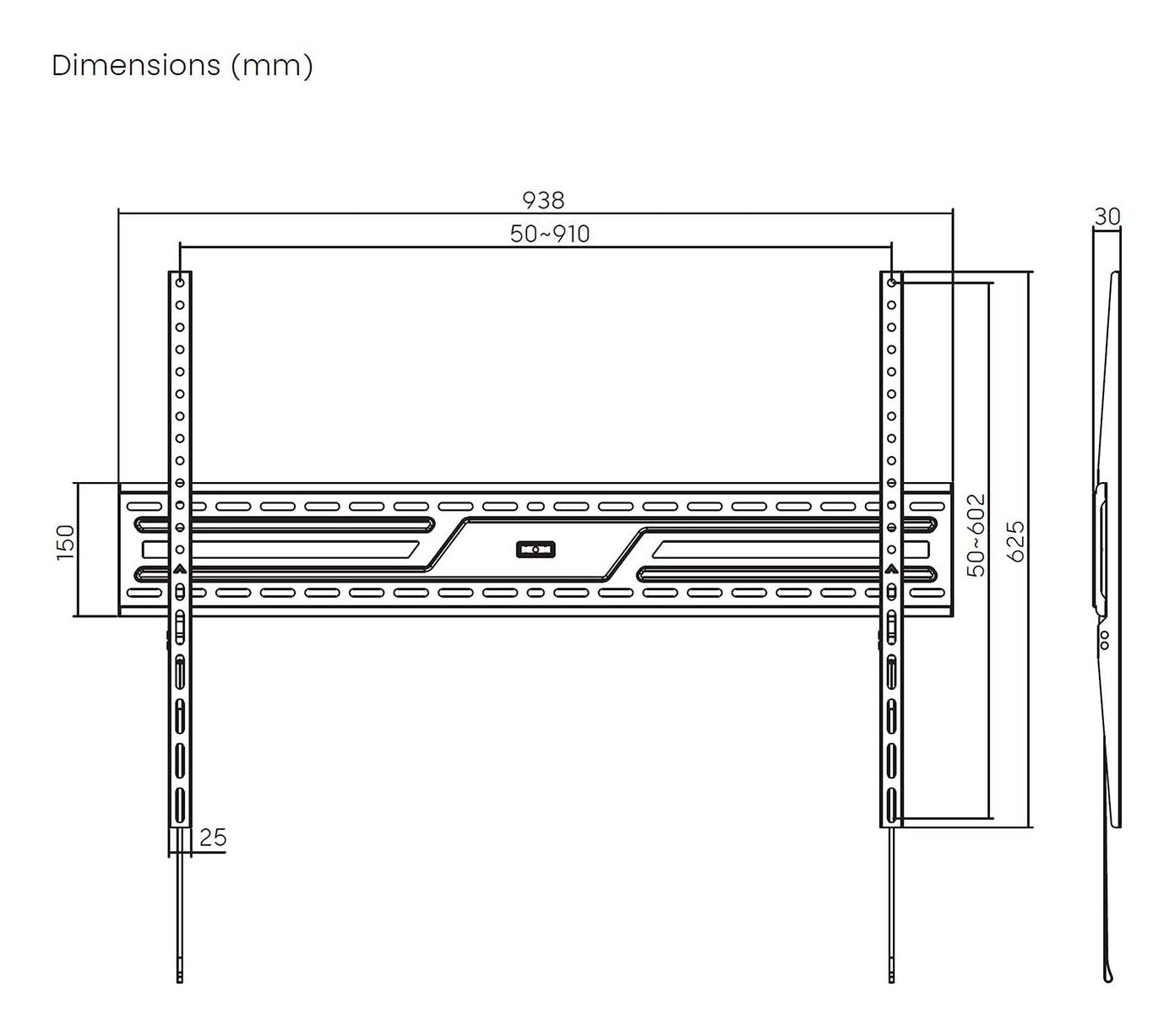 EAN 8435739902295 - AISENS WT100F-317 soporte para TV 2,54 m (100") imagen 7