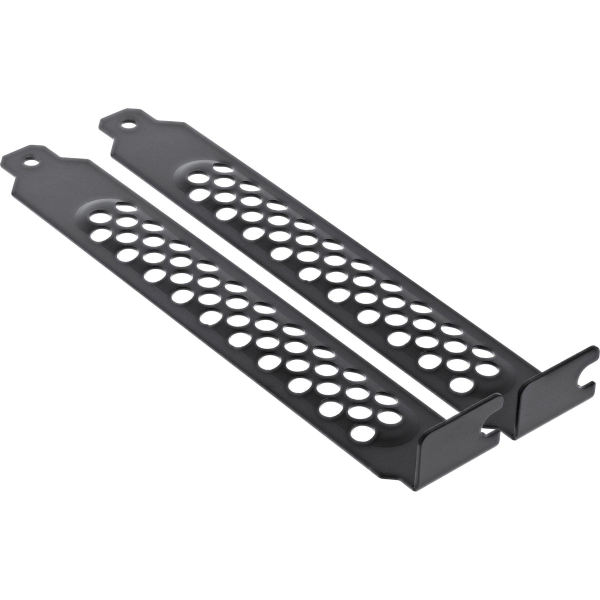 Inline® Pci / Pci-E Slot Cover Bracket Perforated 2pcs. Set Negro