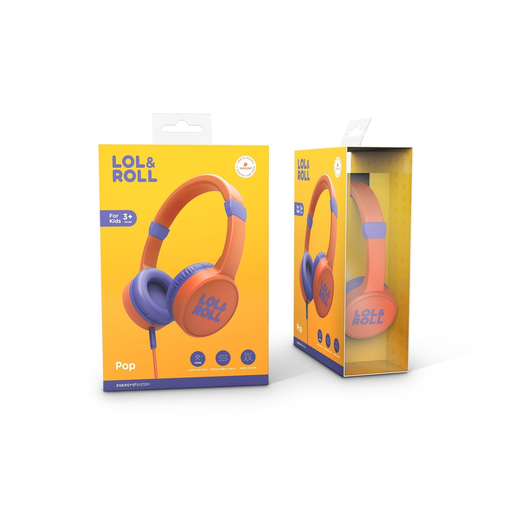 Energy System Auriculares Lol&Roll Pop Kids Orange
