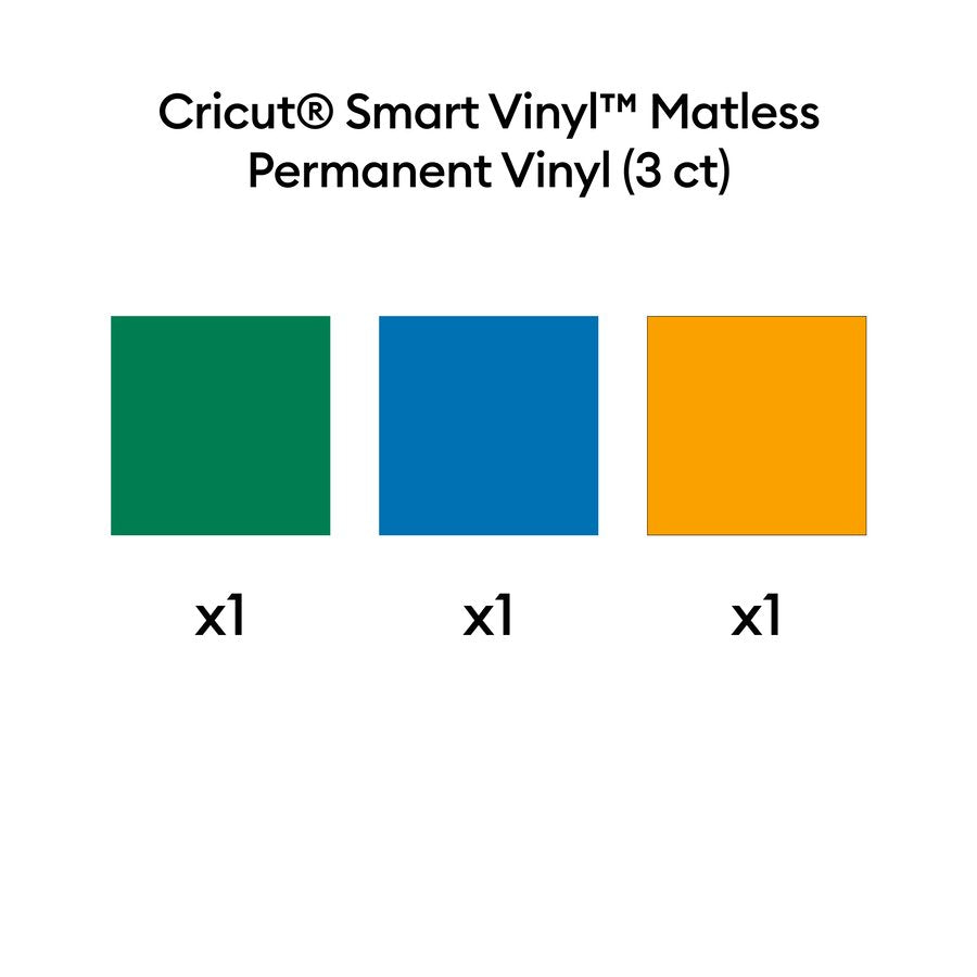 Cricut Smart Vinyl Permanent Joy Xtra 24,1x30,5cm - 3 Sheets (Summer Sampler)