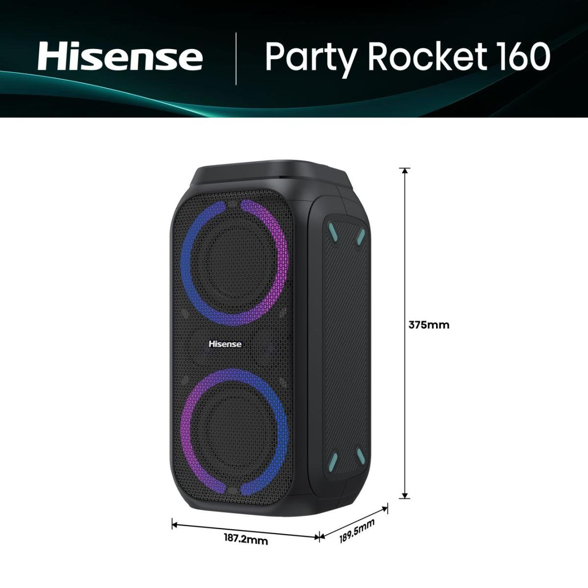 EAN 6942351411071 - Hisense Party Rocket 160 Altavoz para fiestas Negro 160 W imagen 2