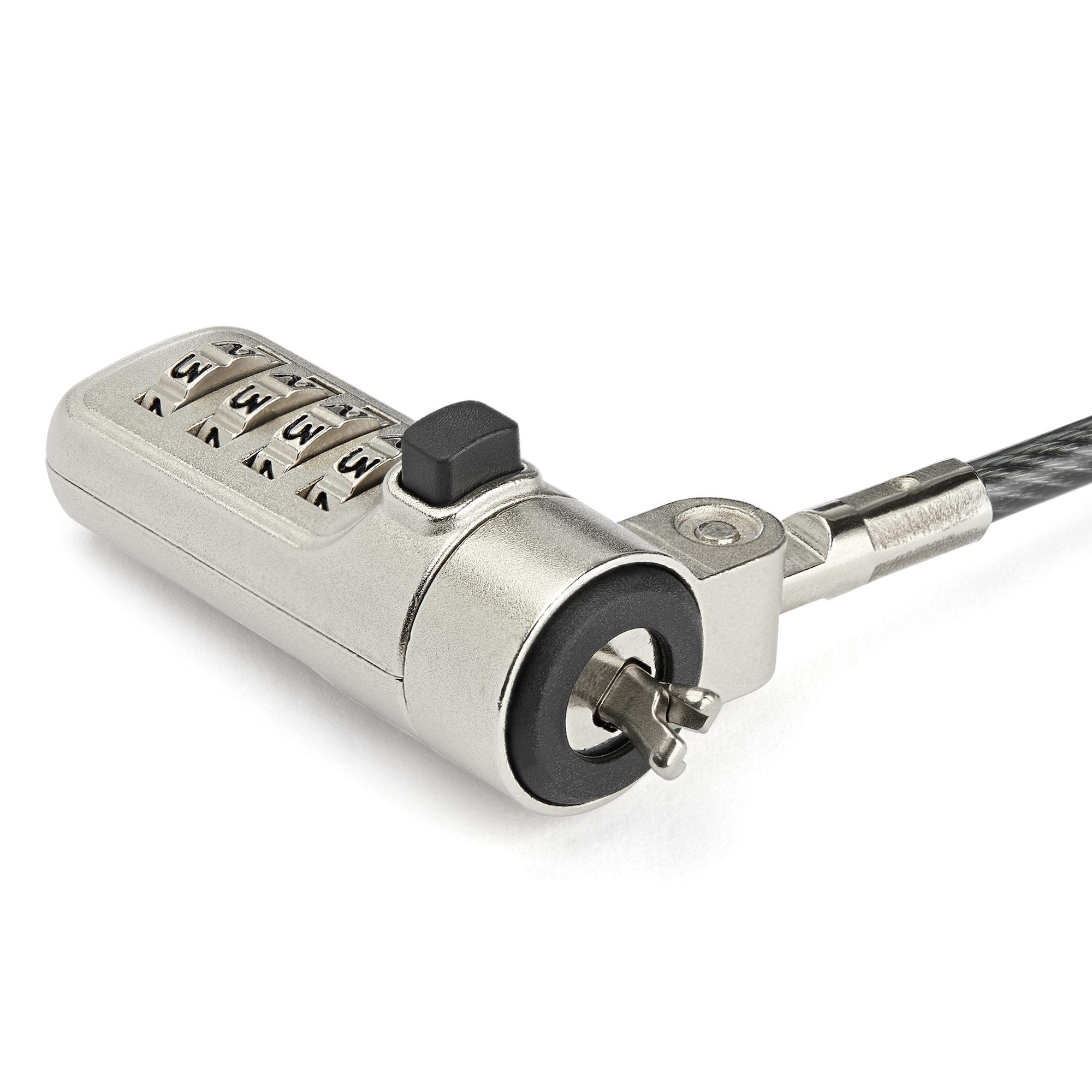 Startech.Com Cable De Seguridad Para Ordenador Portátil - Con Candado De Combinación De 4 Dígitos - Para Ranura De Seguridad De Tipo Wedge