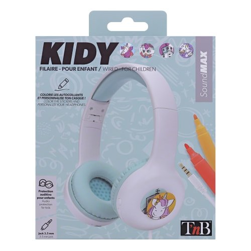 EAN 3303170107225 - T'nB CSKID3 auricular y casco Auriculares Alámbrico Diadema Música Turquesa, Blanco imagen 7