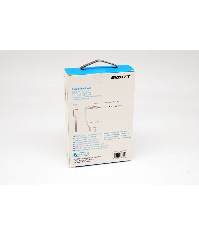 EAN 8425402168462 - Eightt ECW-C cargador de dispositivo móvil Universal Blanco Corriente alterna Interior imagen 4