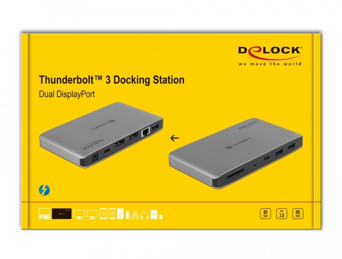 EAN 4043619877775 - DeLOCK 87777 base para portátil y replicador de puertos Alámbrico Gris imagen 6