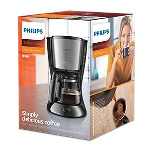 Cafetera De Goteo Philips Daily Collection Hd7462 Acero Inoxidable Negro