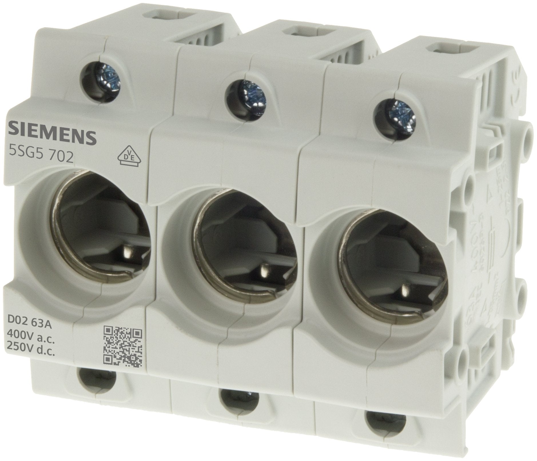 Siemens 5sg5702 D02 63a 70mm 3pol Neozed Sicherungssockel Schnappbefest.
