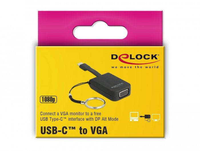 Delock 63941 Adaptador Usb Type-C Para Vga (Modo Dp Alt) - Llavero
