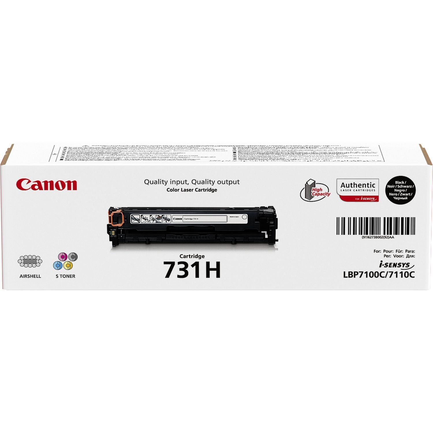 EAN 4960999904818 - Canon 731H cartucho de tóner 1 pieza(s) Original Negro imagen 2