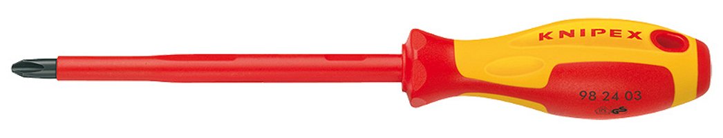 Destornillador Boca Cruciformes Phillips 187x30x30mm 982401 Knipex