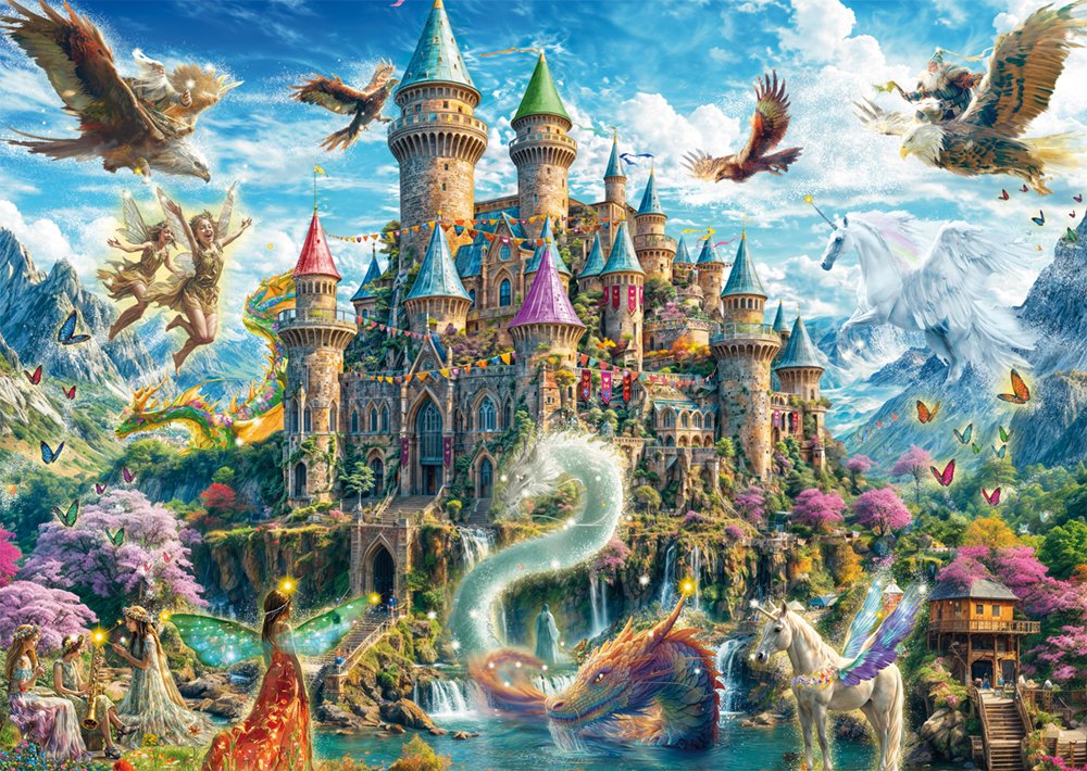 Schmidt Play Fairytale Castle En El Reino De La Imaginación, Rompecabezas 1000 Partes 59791