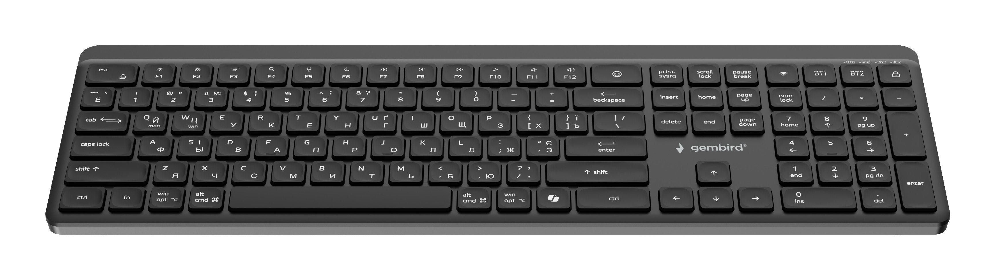 Keyboard Wrl Slim Bt Cyrillic/Kb-Wps-03-Cyrl Gembird