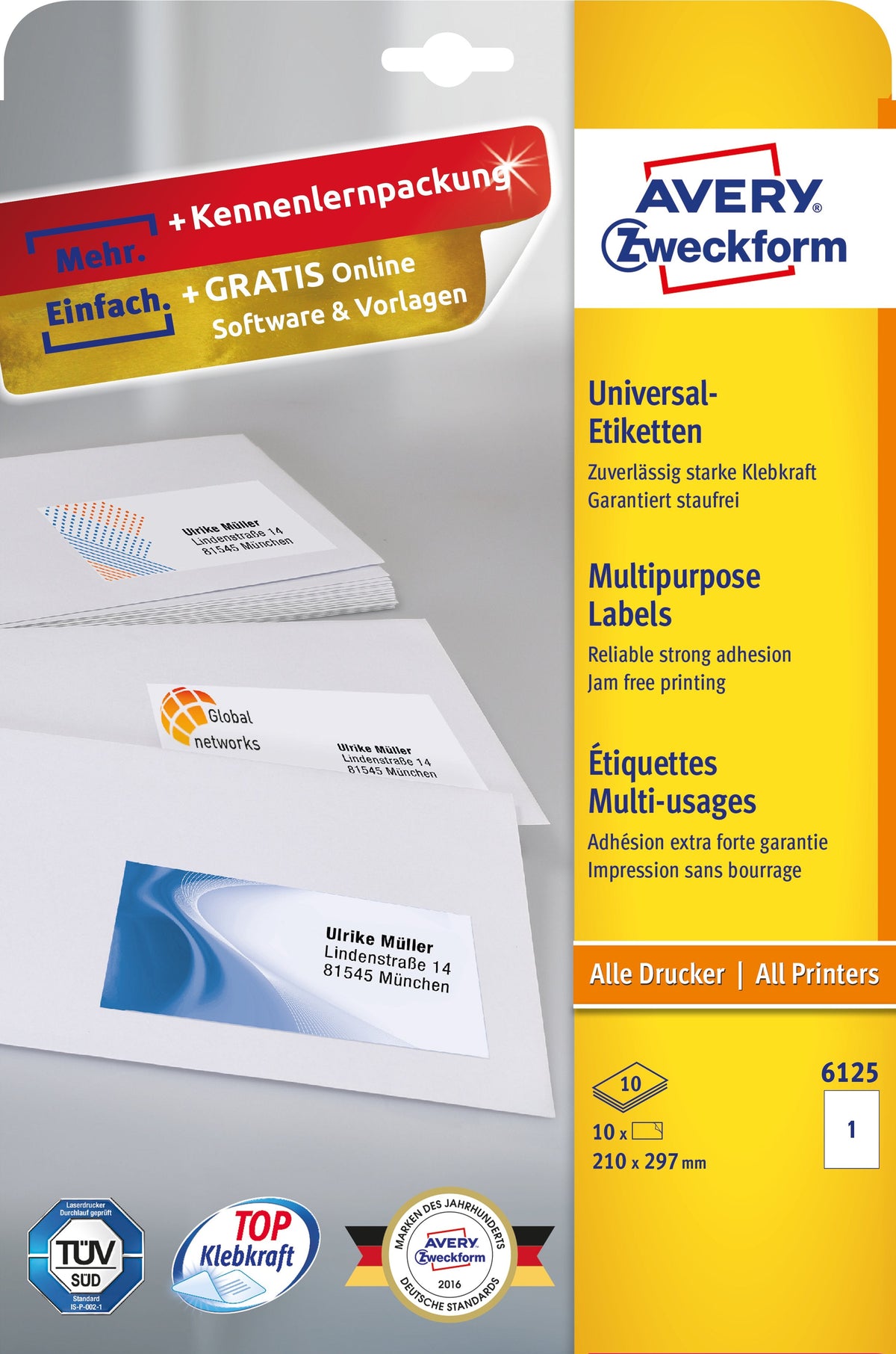 Avery Zweckform Etiquetas 6125 Blanco 210,0 X 297,0 Mm