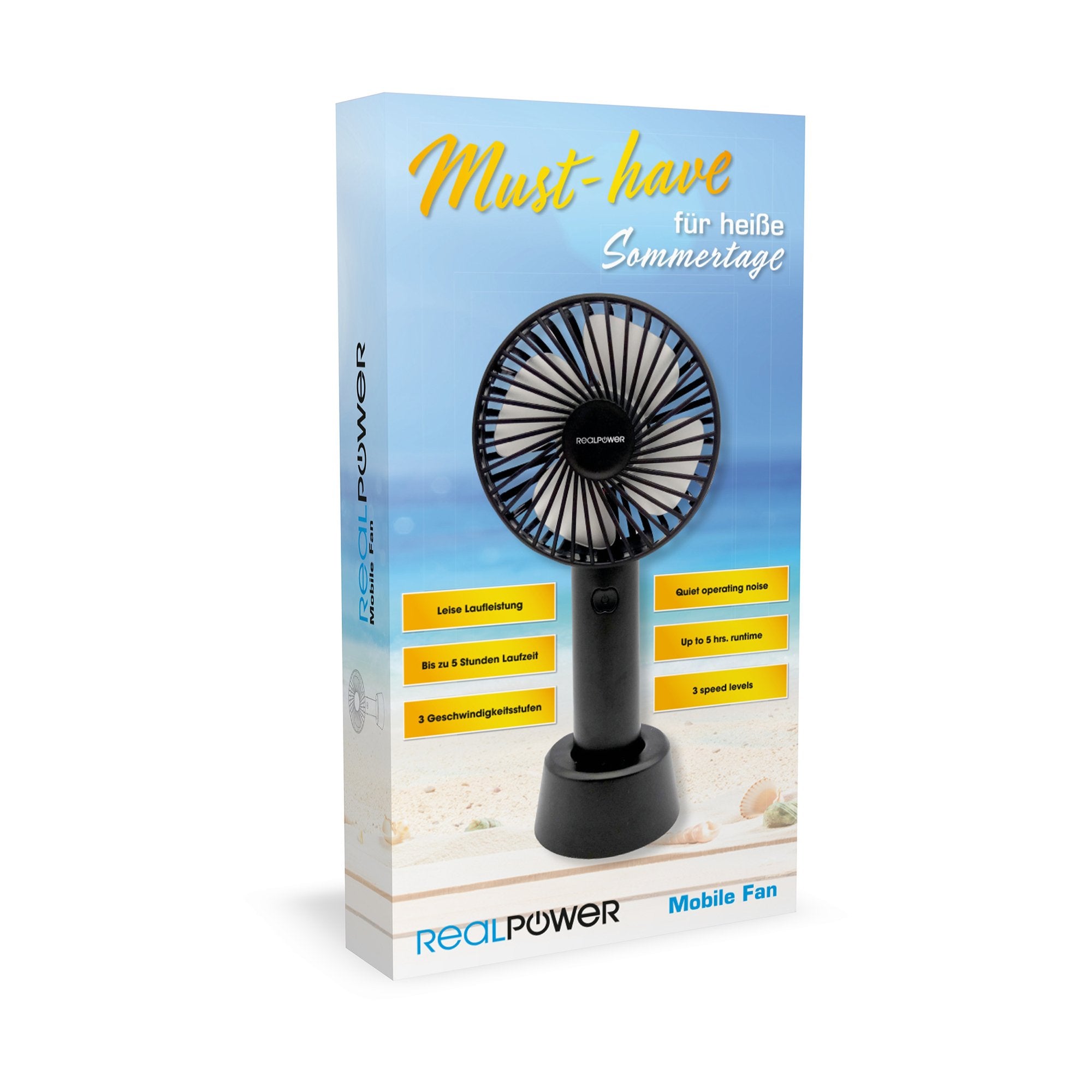 EAN 4040895006646 - RealPower 303132 ventilador Negro imagen 2