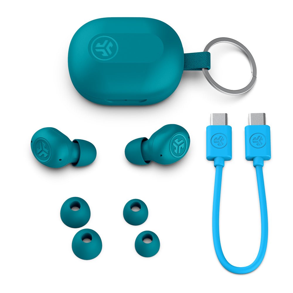 Mini Auriculares Jlab Jbuds Inalámbrico Bluetooth Color Aguamarina