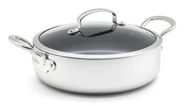 Greenpan Sartén + Tapa De Acero Inoxidable 26cm Cc003820-001