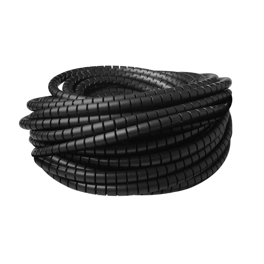 Cubre Cables 25mm Espiral Negro Bobina De 20m