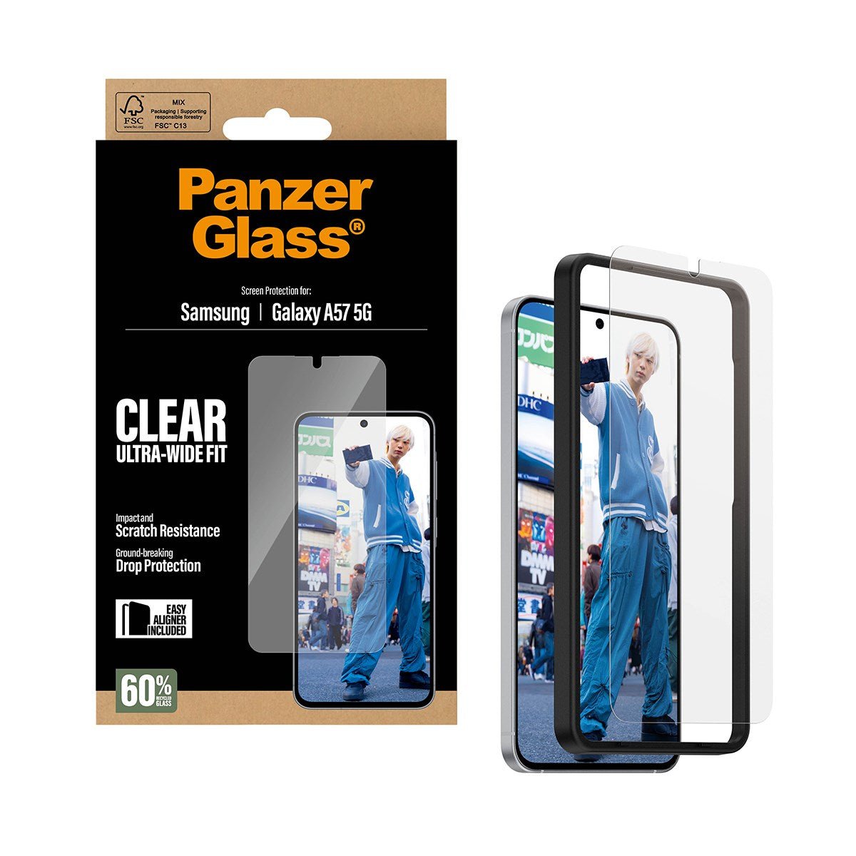 Panzerglass Displayschutz Samsung Galaxy A57 Ultra-Wide Fit M. Easyaligner