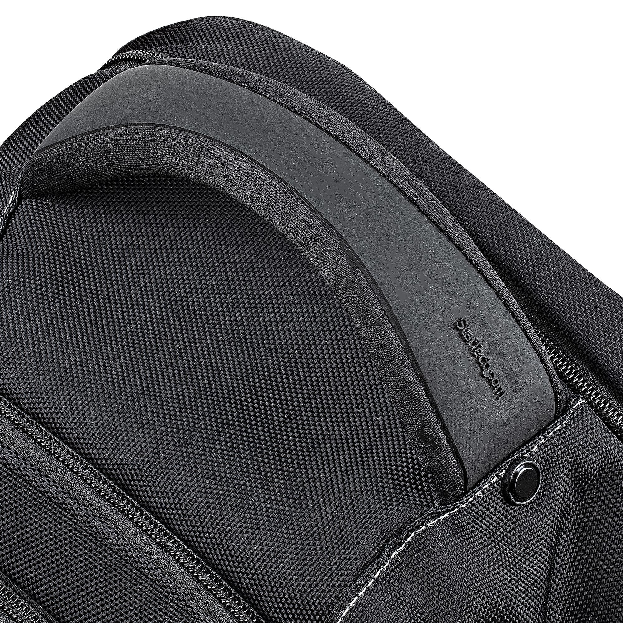 Startech.Com Mochila Ergonómica Con Carcasa De Accesorios Removible Para Ordenador Portátil De 17,3 Pulgadas - Morral Para Profesionales De La Informática - De Viajes, Trabajo