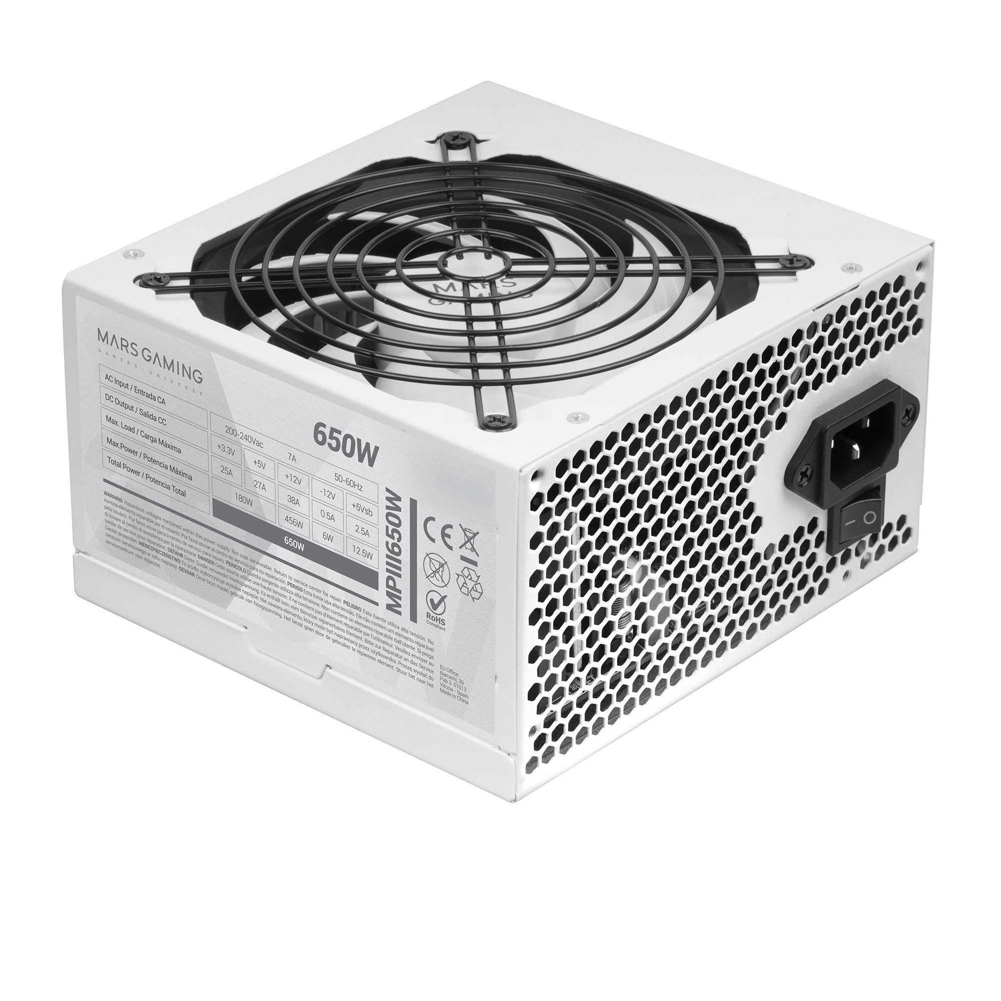 EAN 8435693106807 - Mars Gaming MPIII650 unidad de fuente de alimentación 20+4 pin ATX imagen 4