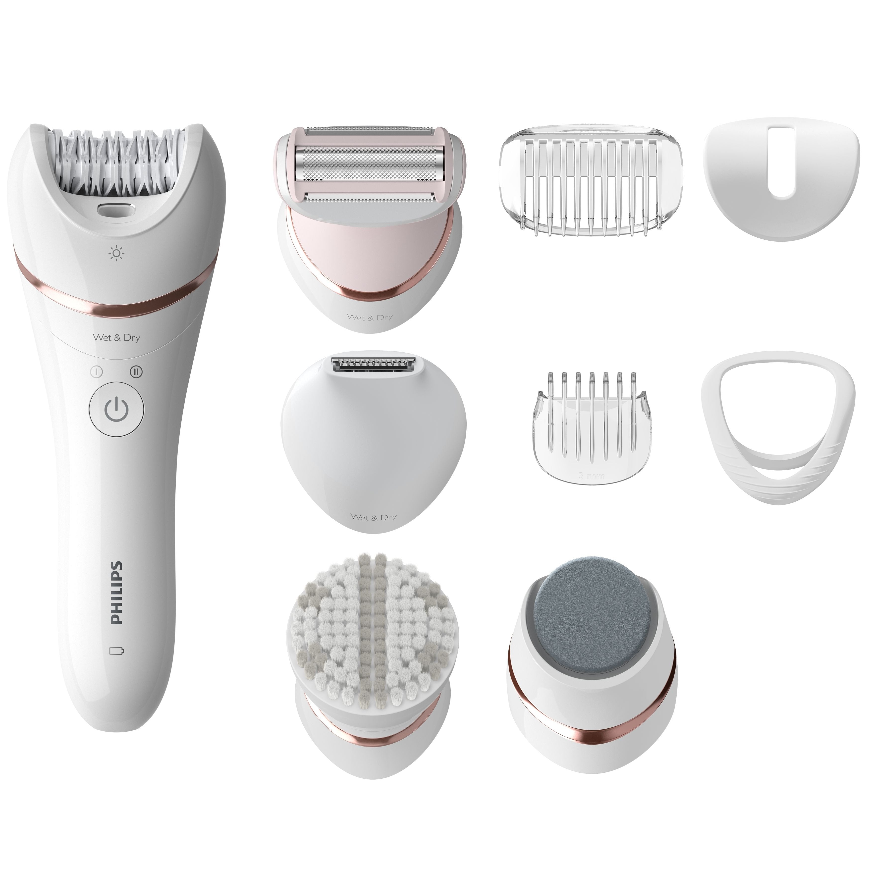 EAN 8710103935544 - Philips 8000 series BRE740/10 depiladora 32 pinzas Rosa, Blanco imagen 3
