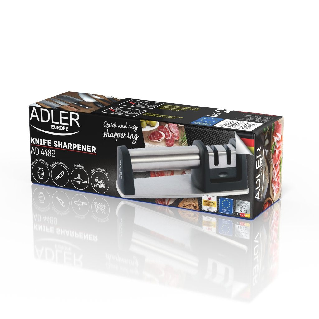 EAN 5902934839112 - Adler AD 4489 afilador de cuchillo Piedra de afilar Negro, Plata imagen 6