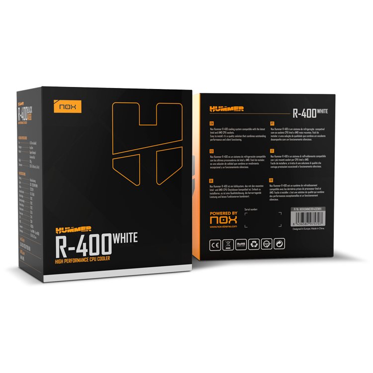 Ventilador Con Disipador Nox Hummer R-400 12cm