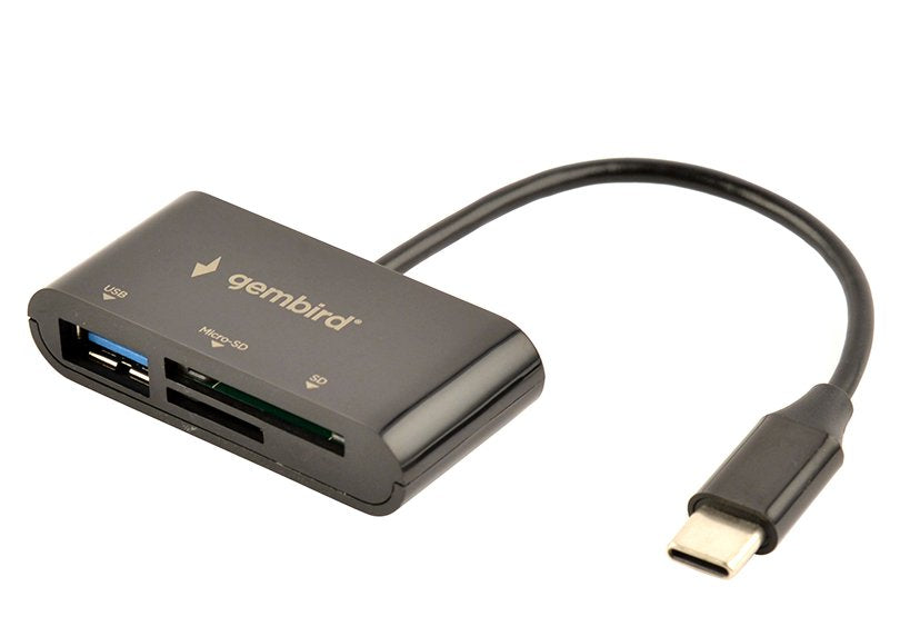 EAN 8716309100793 - Gembird UHB-CR3-02 lector de tarjeta USB 3.2 Gen 1 (3.1 Gen 1) Type-C Negro imagen 2