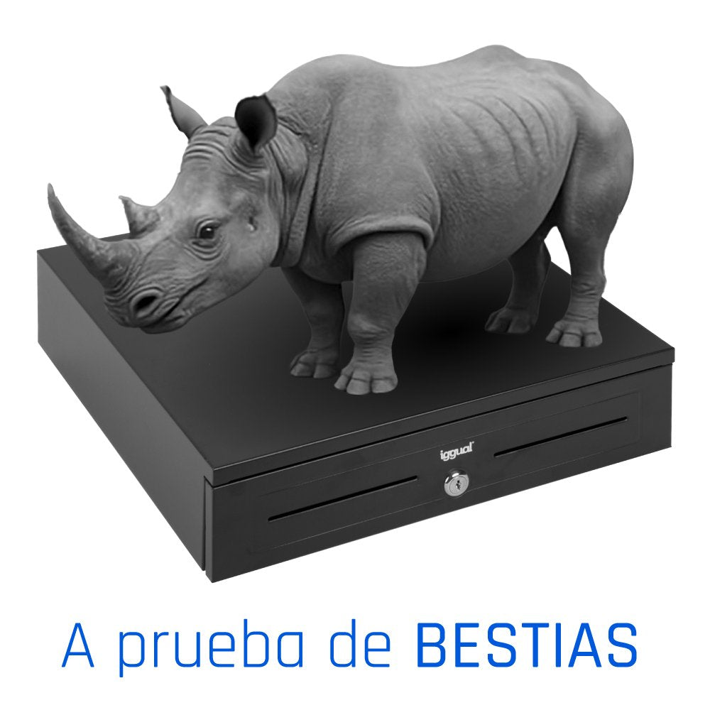 Iggual Cajón Portamonedas Iron-Hd 41cm 5+8 Negro