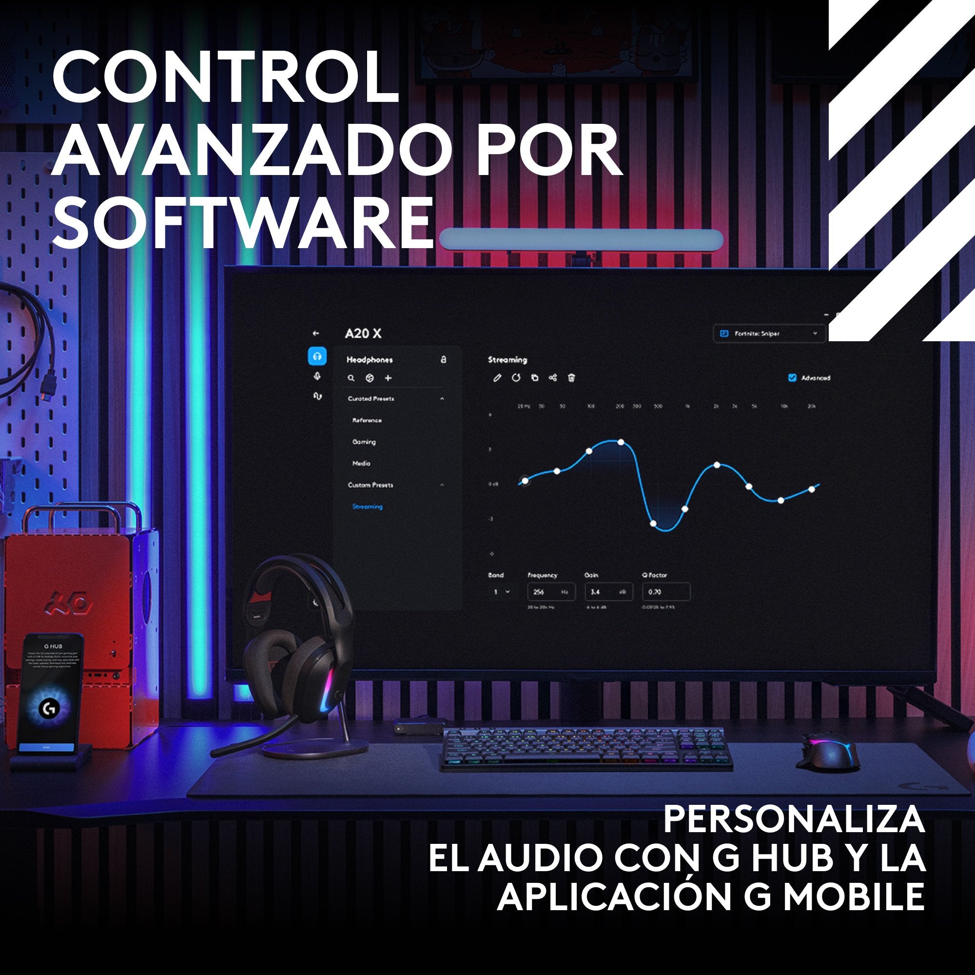 EAN 5099206133334 - Logitech G Astro A20 X Inalámbrico y alámbrico Diadema Juego USB Tipo C Negro imagen 10
