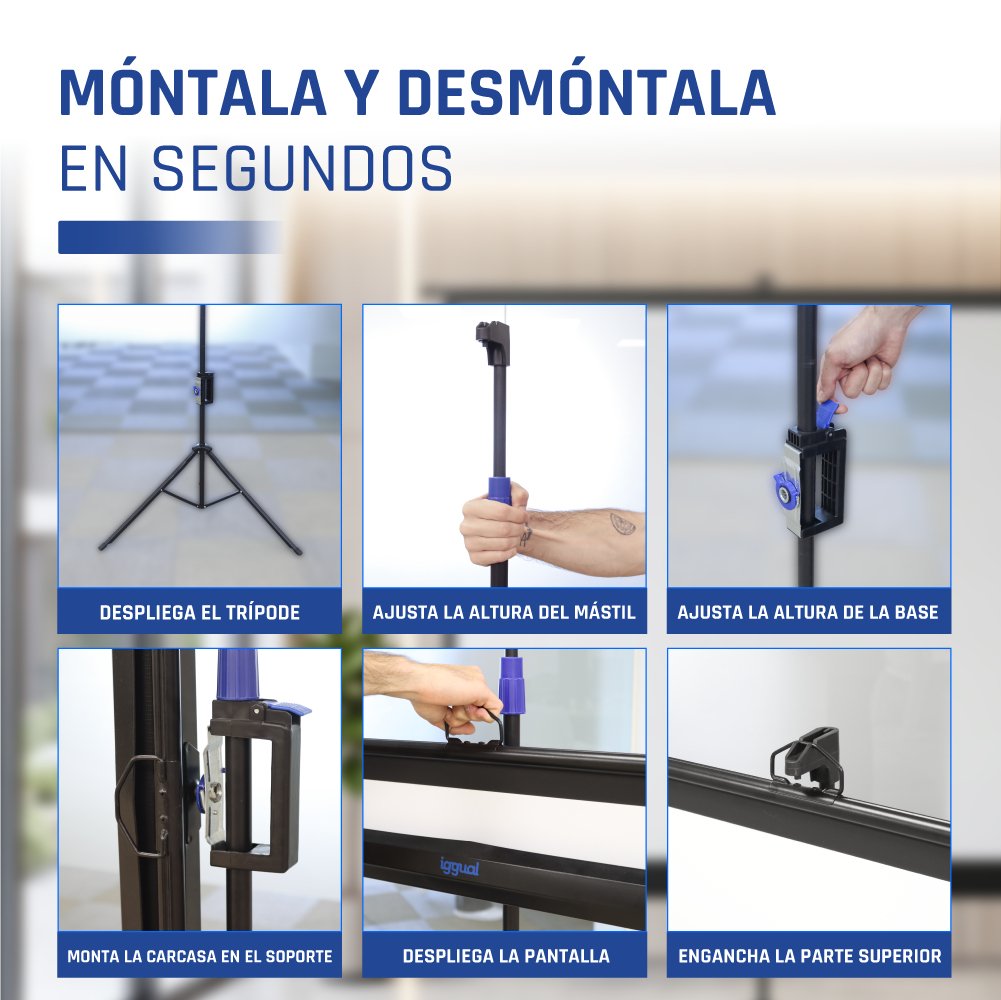 EAN 8435364308493 - iggual PSITS180 pantalla de proyección 2,54 m (100") 1:1 imagen 7
