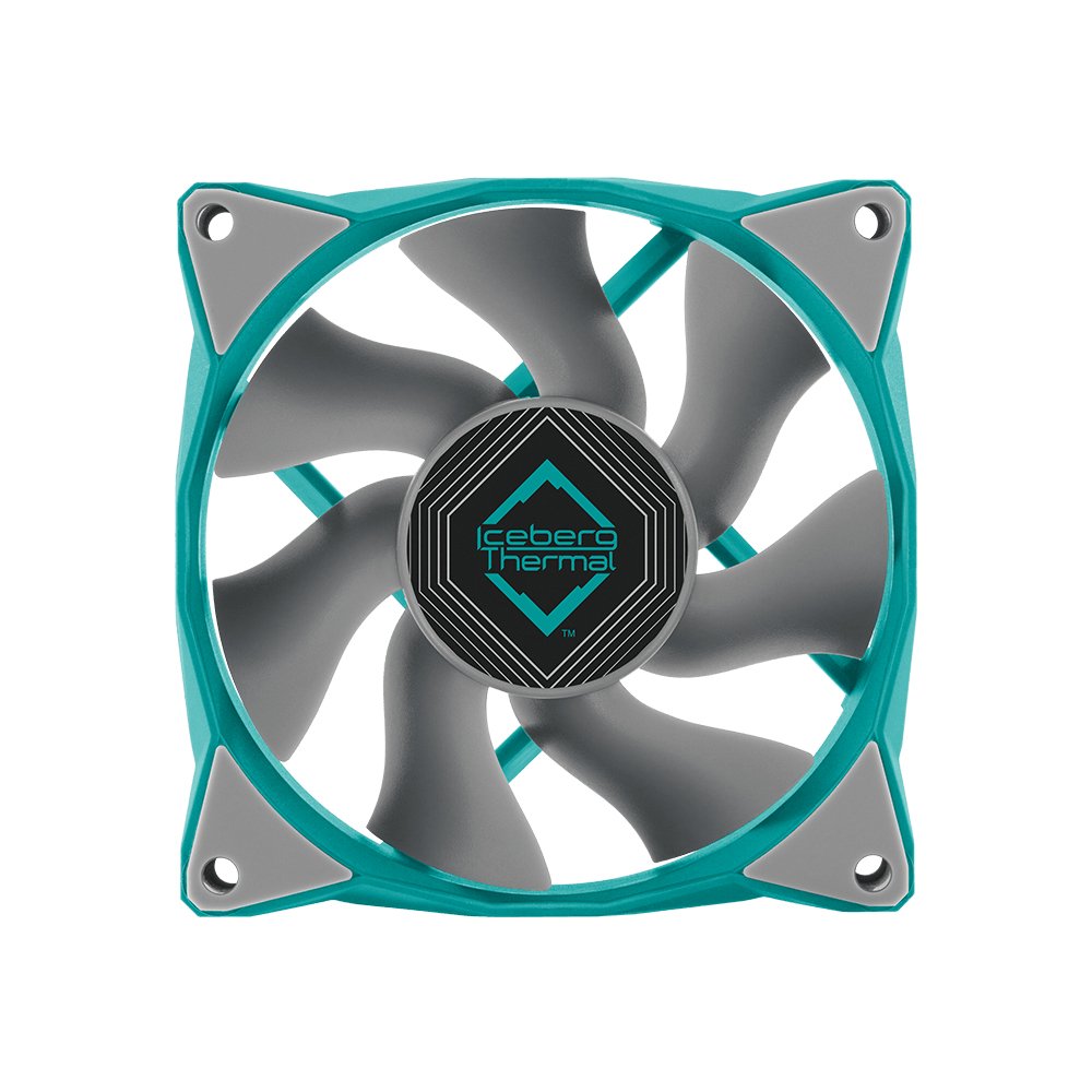 EAN 1230000071093 - Iceberg Thermal IceGALE Xtra Carcasa del ordenador Ventilador 8 cm Verde azulado 1 pieza(s) imagen 1